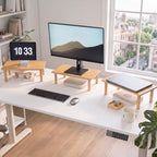 Bamboo Monitor Riser, 3-in-1 Modular Computer Monitor Stand - Image 6