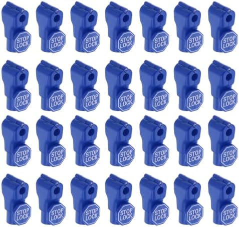 DTGN 150Pcs 6mm Magnetic Peg Hook Locks ABS Plastic, Blue by DTGN