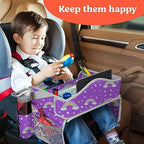 PILLANI Kids Travel Tray for Car - Car Seat Tray for Kids w/ Tablet & Cup Holder - Toddler Travel Activities for Car & Airplane - Road Trip Essentials & Must Haves - Carseat Table Roadtrip Activities - Image 2