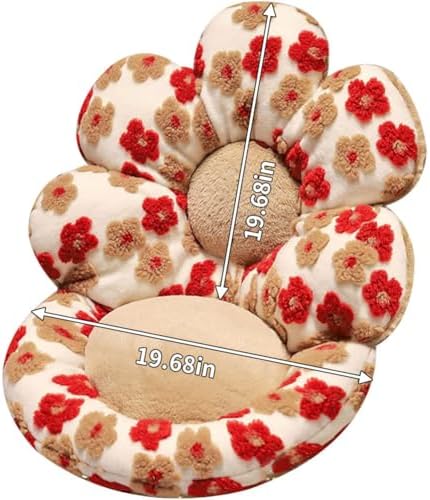 Flower Chair Cushion with Backrest Comfortable Office Chair Pad Student Dormitory Seat Cushion for Sedentary Group Home Decor - Image 2