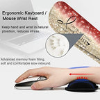 Large Gaming Mouse Pad, Keyboard Wrist Rest pad + Mouse Wrist pad + Coaster Set Extended Waterproof Non-Slip Table mat Suitable for Home Office Learning Games - Bible Verse Pink Philippians 4-13 - Image 7