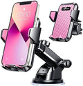 VANMASS【85+LBS Strongest Suction & Military-Grade Ultimate Car Phone Mount【Patent & Safety Certs】 Cell Phone Holder for Dash Windshield Vent for iPhone 17 Pro Max Automobile Interior Sets, Light Pink by VANMASS