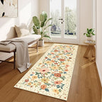 DUKINO 2x10 Runner Rug, Washable Kitchen Runner Rug Non Slip, Beige Yellow - Image 2