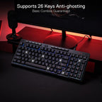 Redragon K515 Shiva Wired RGB Membrane Gaming Keyboard, 98 Keys Mechanical-Feel Keyboard w/Smooth Linear Switch, On-Board Macro & Dedicated Multimedia Keys, Detachable Wrist Rest, Software Supported - Image 6