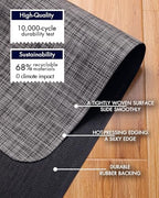 BARoyal Office Chair Mat for Hardwood Floor Under Desk Computer Rolling Chair Mat for Wood/Tile Floor Non-Slip Heavy Duty Desk Rug PVC Plastic Hard Floor Protector 30" x 48"(Gravel) - Image 4