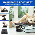 Ergonomic Under Desk Footrest & Leg Rest Stool with Massage Roller - Image 2