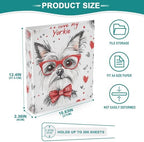 Pets Yorkie Dog Decorative 3 Ring Binder 1.5 Inch Large View Binders with Pockets Holds 200 Sheets File Organizer for Office College School, 1 Pack - Image 5