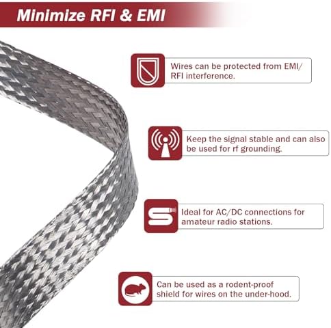 Tinned Copper Metal Braid Sleeving Wire Shielding 1/2inch-13ft - Image 5