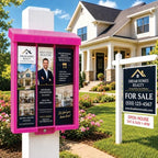 SOURCE ONE Outdoor Real Estate Style Brochure Holder Color Variety White, Black, Red , Pink & Blue Available - Image 3