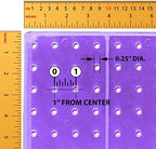 Azar Displays 700508-PUR-4C16 8-Inch W by 20-Inch H Revolving Black Pegboard Counter Display with 16-Pack of 4 inch Locking Hooks, Purple - Image 6