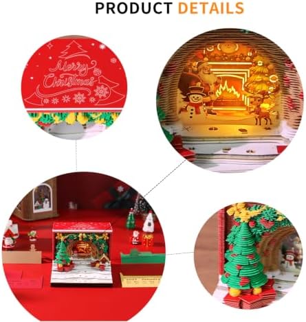 3D Memo Pad Time Piece Calendar 2027, 3D Tear-Off Art Desk Calendar 2027, Creative 3D Memo Pad Paper Art Tree House DIY Paper Carving Decoration (Christmas Arch) - Image 6