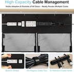 No Drill Under Desk Cable Management Privacy Panel,47.2" Felt Modesty Panel - Image 2