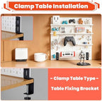 4 Pcs Desk Clamp, Pegboard Fixing Bracket Desktop Fixing Bracket, Office Game Home Desktop Accessories Brackets, Pegboard Organizer Metal Brackets (Black) - Image 4