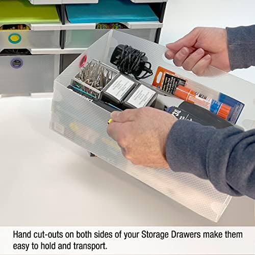 Ultimate Office TierDrop Storage Drawers, 9w x 12d x 4.75h, Set of 3, Clear - Image 6
