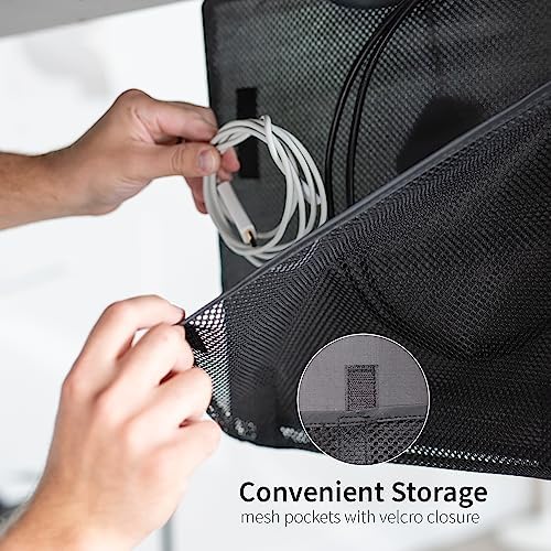 VIVO Black Under Desk 30 in Cable Management Sleeve, DESK-SKIRT-30 - Image 6
