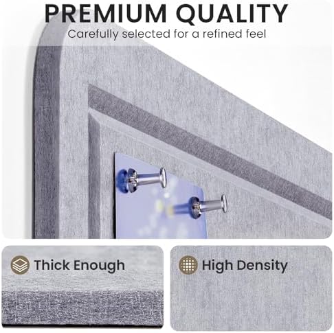 Large Bulletin Board, 60 X 35 Inches Felt Cork Board with 40 Pushpins, Foldable Felt Notice Pin Board Photo Display Board with Self-Adhesive Tape for Office Home School (Light Gray, 60x35 inch) - Image 3