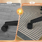 Office Chair Mat for Hardwood Floor&Tile Floor,36"X 48"-Geo Grey - Image 4