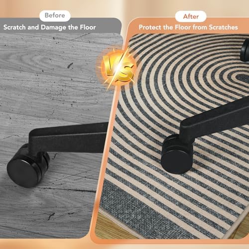 Office Chair Mat for Hardwood Floor&Tile Floor,36"X 48"-Geo Grey - Image 4