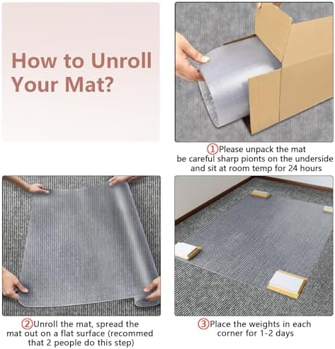 AiBOB Office Chair Mat for Carpet, 36" x 48" Clear Design for Gaming - Image 6