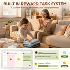 Mezed 21.5 Inch Digital Calendar, Touchscreen Wall‑Mount, White - Image 4