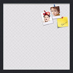 PinPix 20x20 inch Cork Bulletin Board. This Decorative Framed Pin Board Comes with Diamond Pattern in Light Grey Design and Satin Black. Ideal for Home, Office Decor or School (PinPix-524) by PinPixBulletinBoards