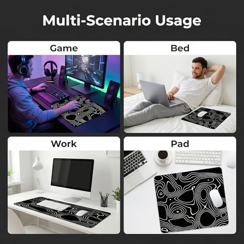 Tempered Glass Gaming Mousepad, 16x20 inch Black Tempered Glass Mousepad, Professional Esport MousePads, Durable Mouse Mat, Smooth Surface - Image 7