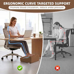 Foot Rest Ergonomic Pillow for Under Desk at Work & Handle Brown - Image 4