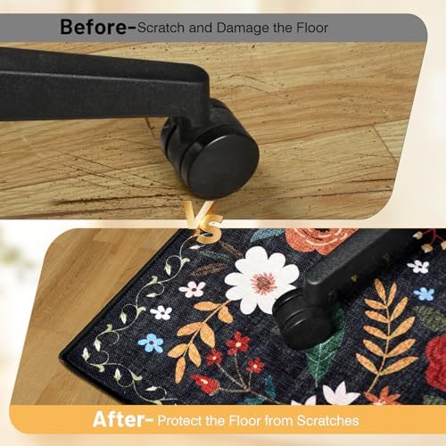 Office Chair Mat for Hardwood Floor & Tile Floor,36"x48"-Black Multicolor - Image 4