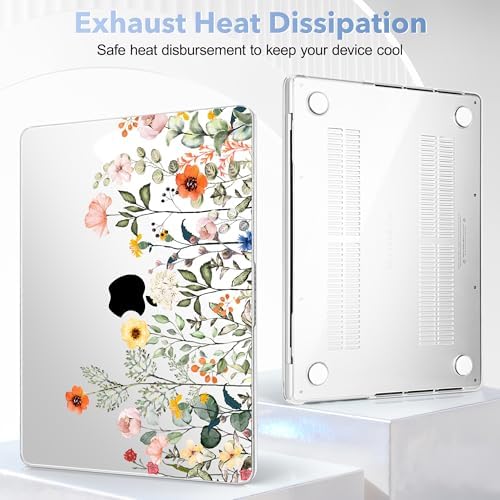 May Chen for 2026 MacBook Pro 14-inch M5 M4 M3 M2 M1 Pro/Max Chip, Release 2026 2025-2021, Model A3427 A3426 A3434 A3112 A3401 A3185, Plastic Hard Shell with Keyboard Cover, Spring Flowers - Image 4