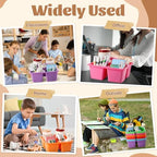 6 Pack Plastic Classroom Organizer Caddy with Handle, Classic - Image 6