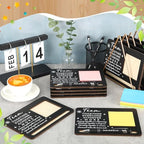 Kosiz 10 Set Wooden Sticky Note Holder Kit, Team, Black - Image 4
