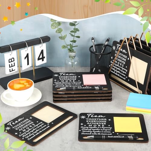 Kosiz 10 Set Wooden Sticky Note Holder Kit, Team, Black - Image 4