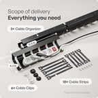 PAMO Cable Management Under Desk, Set of 3 - Black - Image 3