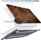 DONGKE Compatible with MacBook Neo 13 Inch Case 2026 A3404 A18 Pro chip & Touch ID, Plastic Hard Shell with Keyboard Cover, Screen Protector & Dust Plugs, Wood Grain - Image 5