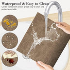 Faux Leather Placemats Set of 6,Heat Resistant Placemats for Dining Table, Easy Clean Non-Slip Place Mats, Waterproof Stain Resistant Wipeable Washable PU Table Mats, (Coffee) - Image 4