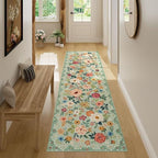 DUKINO 2x7 Runner Rug for Hallway, Washable Runner Rug Non Slip, Green - Image 4