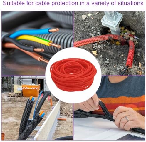 DMiotech 100ft Wire Loom Split Tubing 3/8 Inch(9.5mm) ID Red - Image 6