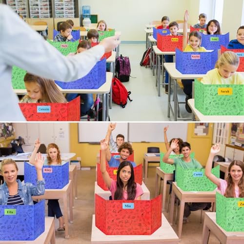 24-Pack Desk Dividers for Students, Space Cardboard Privacy Boards for Student, Privacy Shield Folder Boards, Classroom Divider Shield for School Teachers Home - Image 7