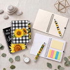 Sprial Notebooks with Pens Bulk, 48 Pack, 5.5 x 4.7 Inch Sunflower - Image 2