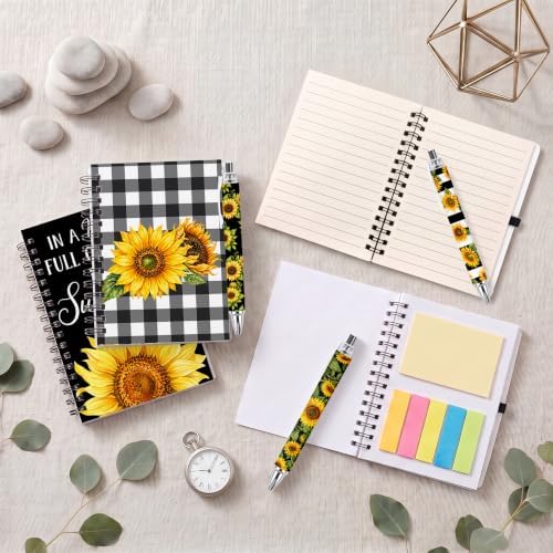 Sprial Notebooks with Pens Bulk, 48 Pack, 5.5 x 4.7 Inch Sunflower - Image 2