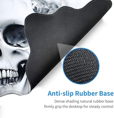 Desk Mat, Mouse Pad with Wrist Rest, 4-in-1 Large Mouse Pads for Desk, Ergonomic Mouse Pad and Keyboard Wrist Rest Gaming Keyboard Mat for Office,Funny Skull - Image 4