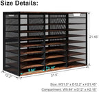 Mail Sorter - Adjustable Mail Holder, Countertop Literature Organizer, Student Mailbox for Classroom, Desktop Bill Paper Organizer for Office & Home, 27 Compartments, Brown - Image 3