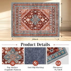 Office Chair Mat for Hardwood Floor & Tile Floor,36"X 48"-Brown Red - Image 2