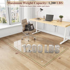 Tempered Glass Chair Mat for Carpet, 48"x80" Clear Floor Mat - Image 2