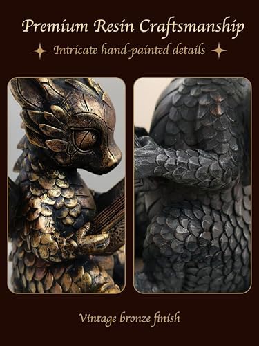 Stylor Fantasy Dragon Bookends Set of 2, Romantasy Bookish Gifts - Image 5