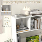 GIANTEX Desktop Bookshelf, Countertop Storage Hutch with 4 Shelves for Computer Desk, Dressing Tabletop Display Rack, Multipurpose Desk Hutch Storage Organizer for Home Office Dorm, White - Image 5