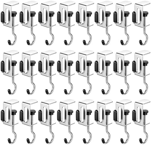24PCS Adjustable Purse Hook, Heavy-Duty Metal Clamp Hook for Table and Desk, Tool-Free Under Desk Hanger Holds Up to 22lbs for Office Home Dorm Kitchen by Unknown