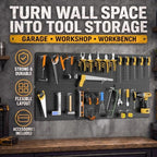 Steel Pegboard Tool Wall Organizer, 6Pack 14.76 x 10.82 in, 6 Bins, Black - Image 3