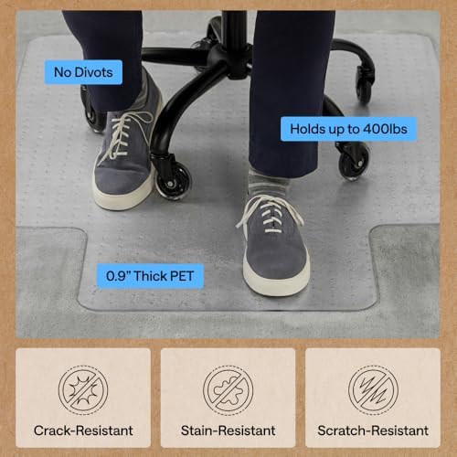 GORILLA GRIP Office Chair Mat for Carpet Floors, Heavy Duty 36x48 Clear - Image 4