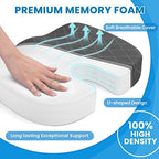 TushGuard Seat Cushion - Memory Foam Cushion for Office Chair, Car Seat, Airplane, Bleacher - Sciatica & Hip & Coccyx Pain Relief Cushions for Long Sitting Office Workers, Car Drivers (Grey, X-Large) - Image 3